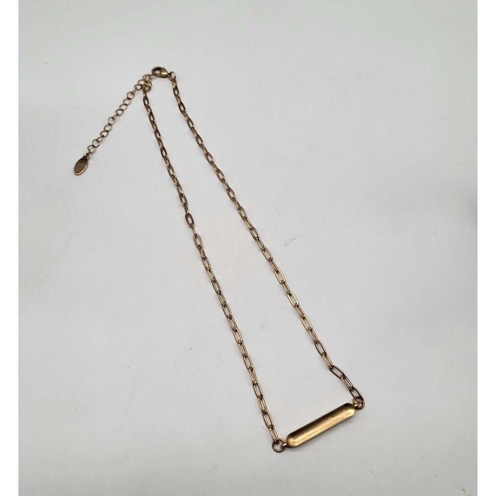 8 Other Reasons-80R Necklace Gold Tone Bar - Picture 2 of 10